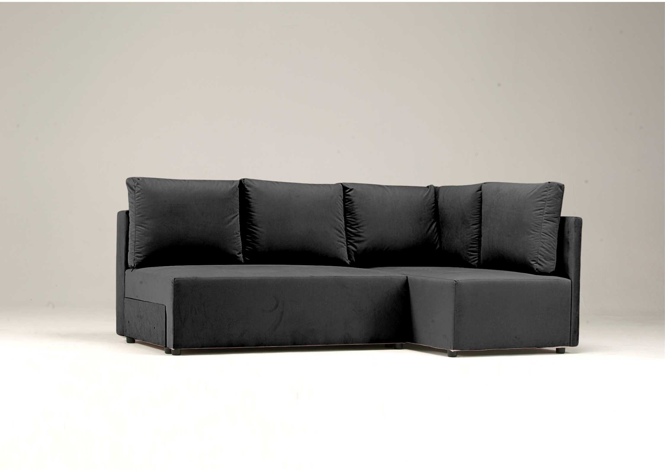 Czarny narożnik rozkładany do bloku